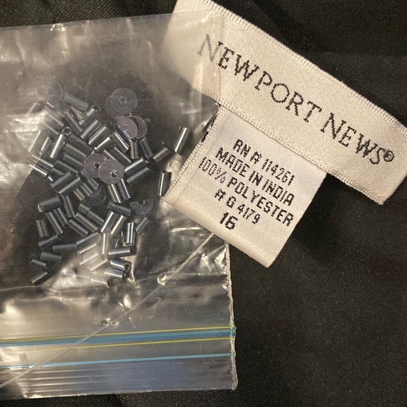 NEWPORT NEWS - NWT - tank: black w beads / sequins & lining / adj. straps - 16 - Picture 6 of 16